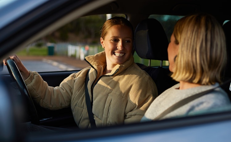 Learner driver with mum