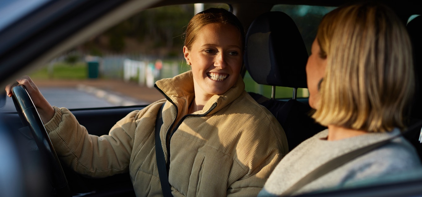 Learner driver with mum