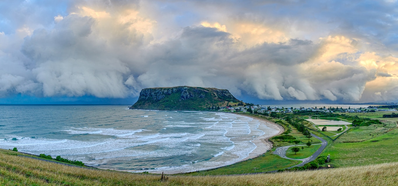 Giant storm cloud over The Nut at Stanley Giant storm cloud over The Nut at Stanley