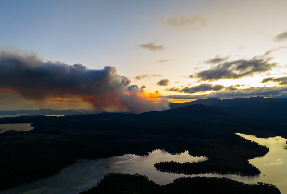 Smoke on the horizon in Tasmania