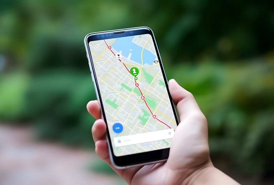 Phone with maps app downloaded
