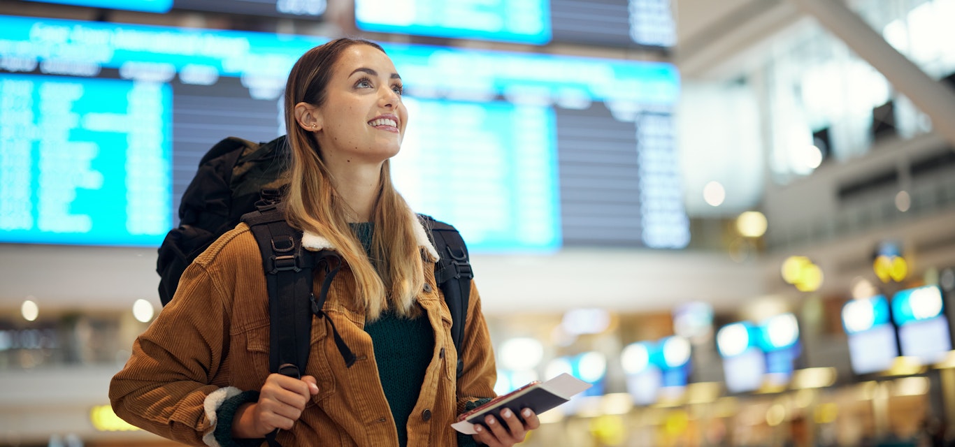 Young lady at airport