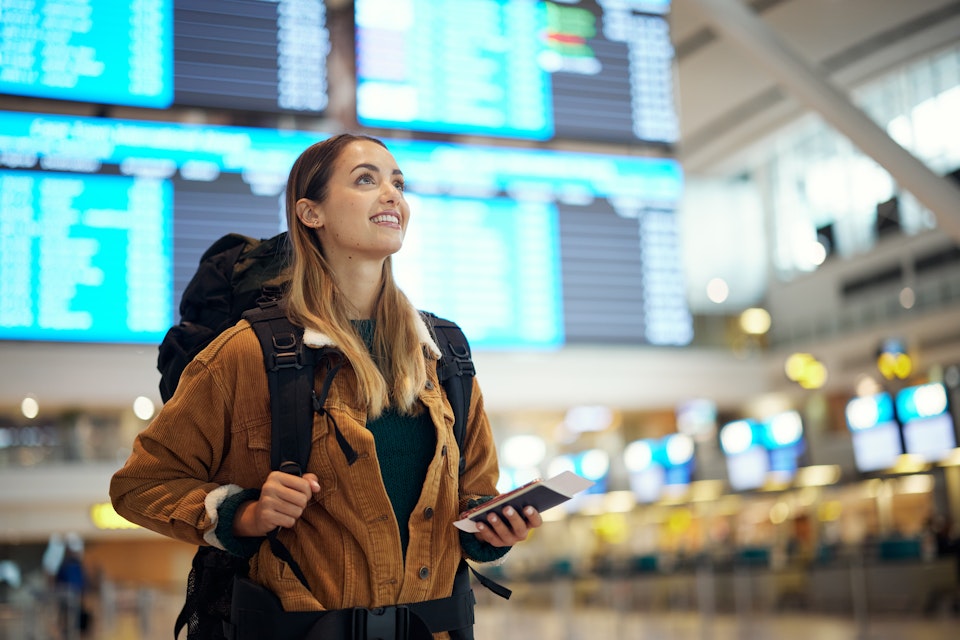 Young lady at airport