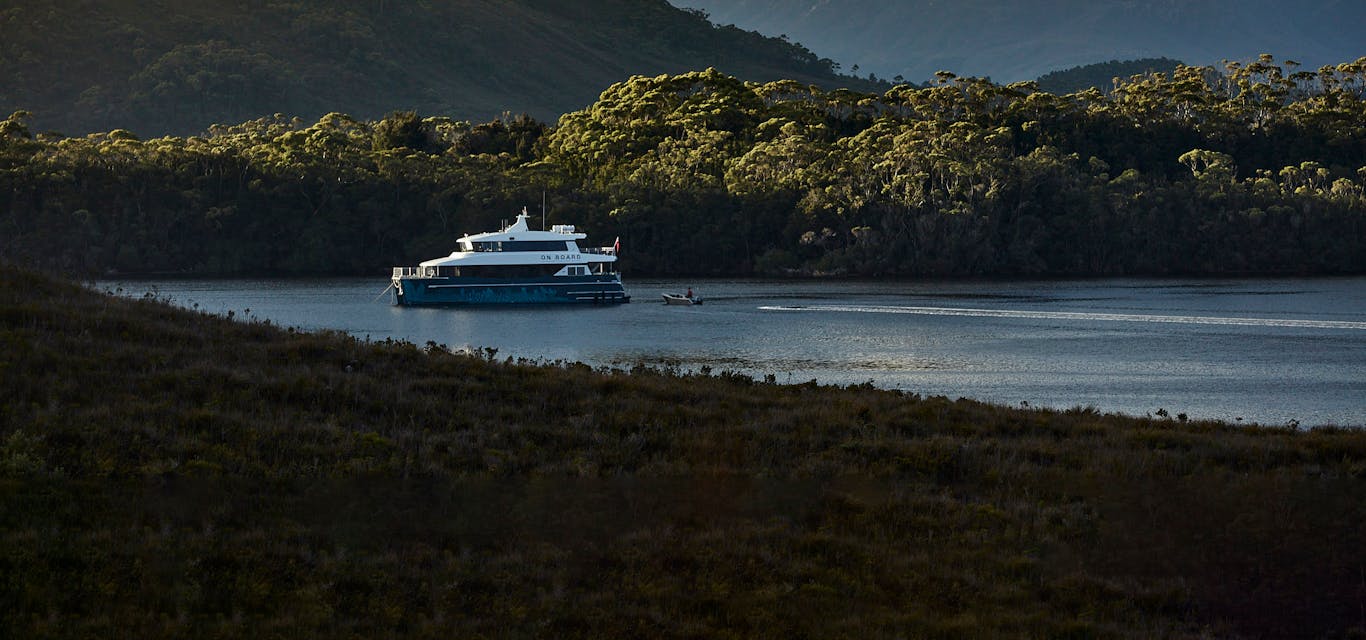 Expedition vessel Odalisque II in Bathurst Harbour Expedition vessel Odalisque II in Bathurst Harbour