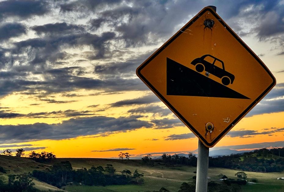 A sunset with a message at Littles Road, Premaydena, on the Tasman Peninsula