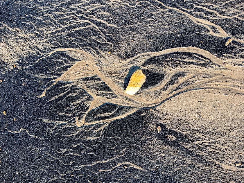 Beautiful markings left by the outgoing tide at Ulverstone beach