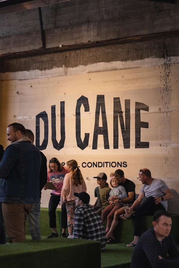 Families enjoying Du Cane Brewery in Launceston