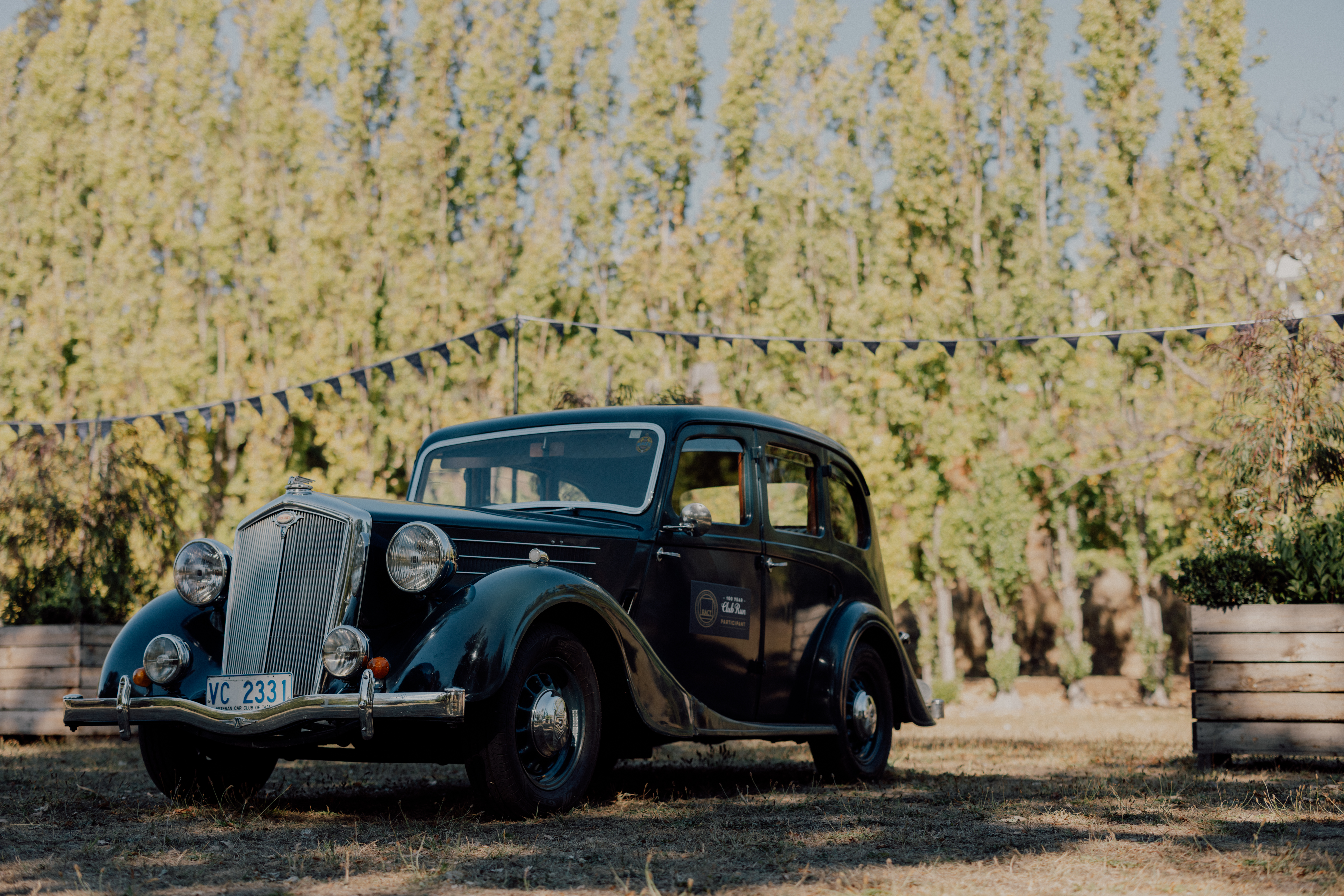 Vintage car at club run