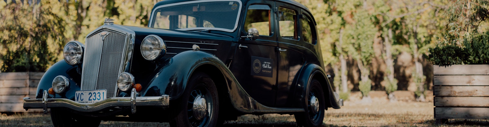 Vintage car at club run