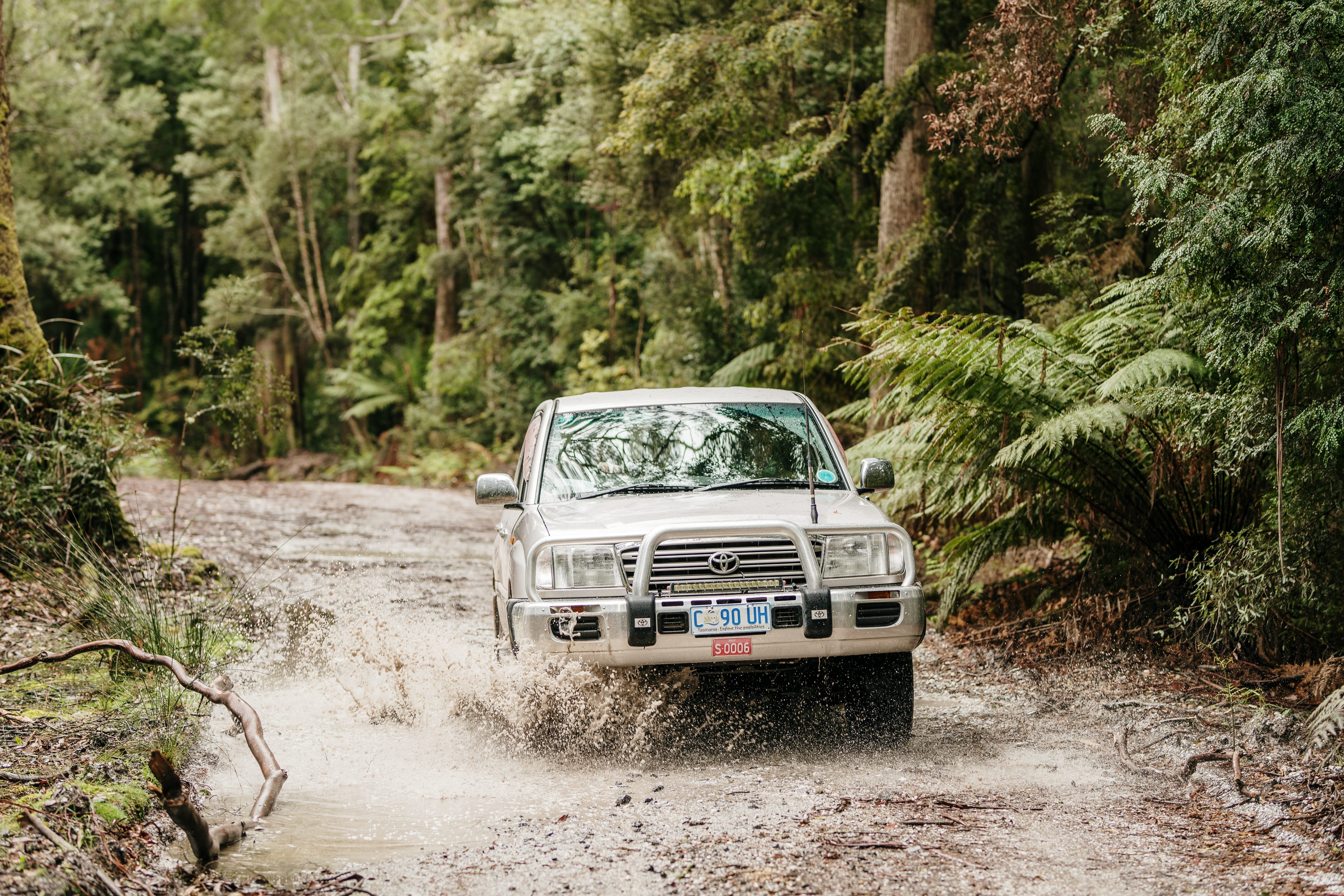 4WD in muddy Smithton