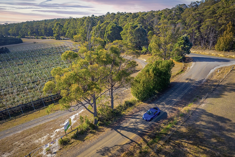 The BRZ handles dirt roads with ease