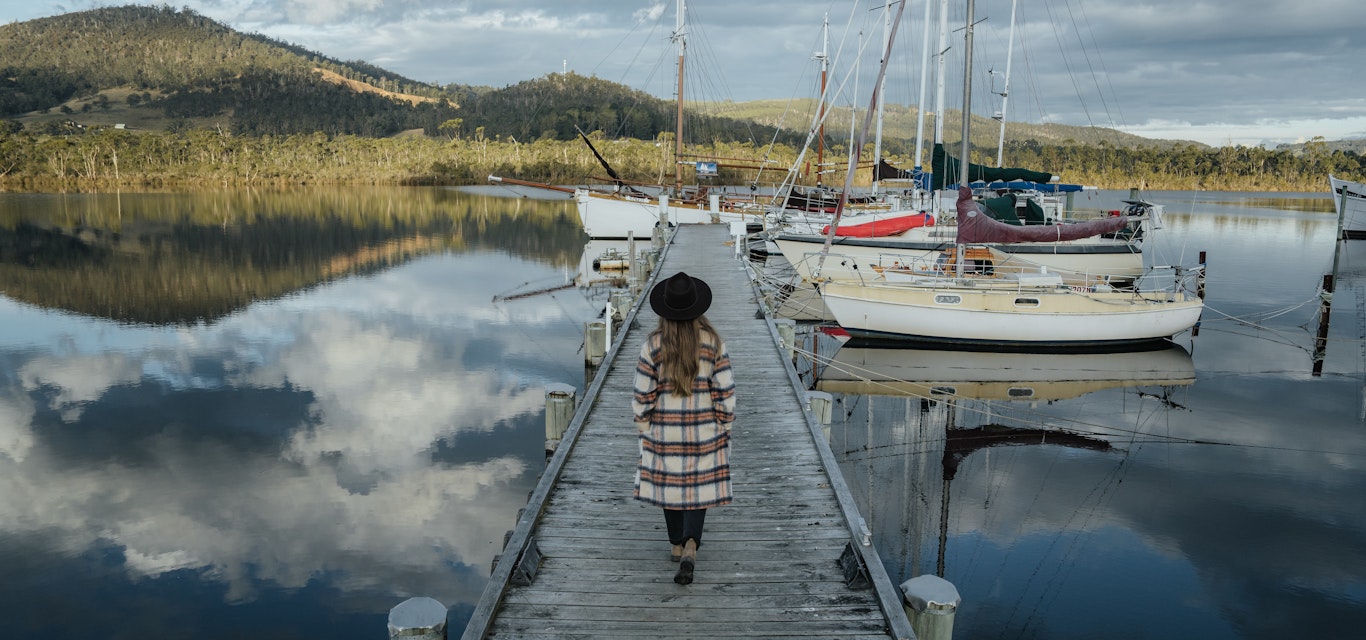 The placid Huon River The placid Huon River