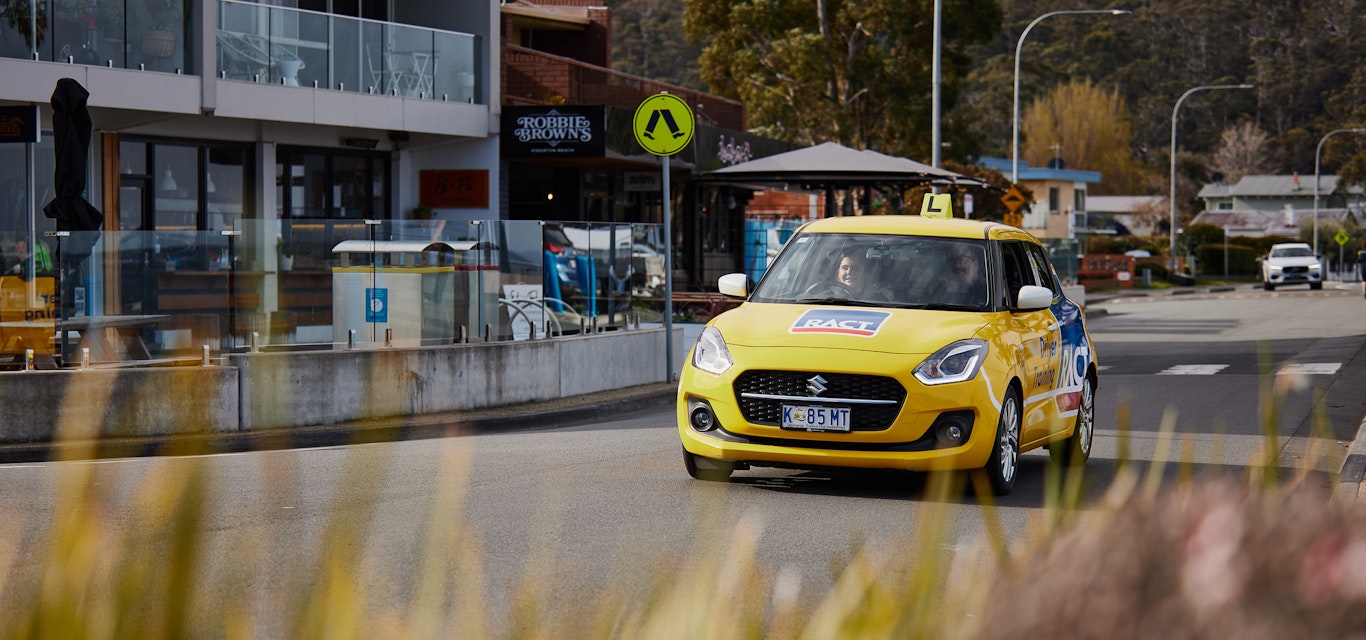 Car driving on Kingston waterfront