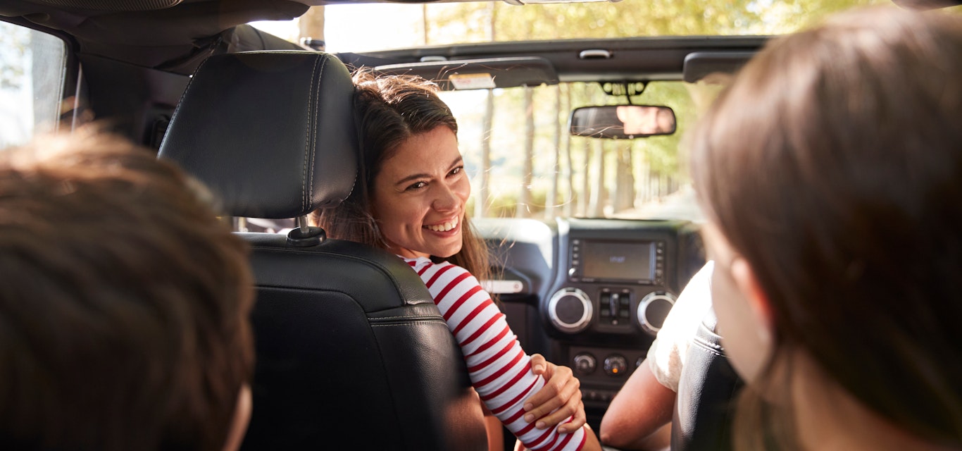 Family in the car