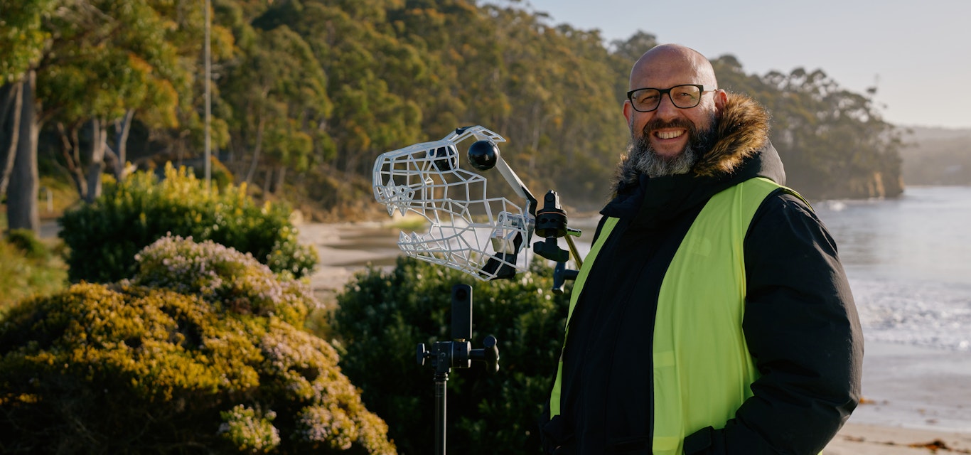 Adam Walker and Finn Adam Walker and the skeleton seal head
