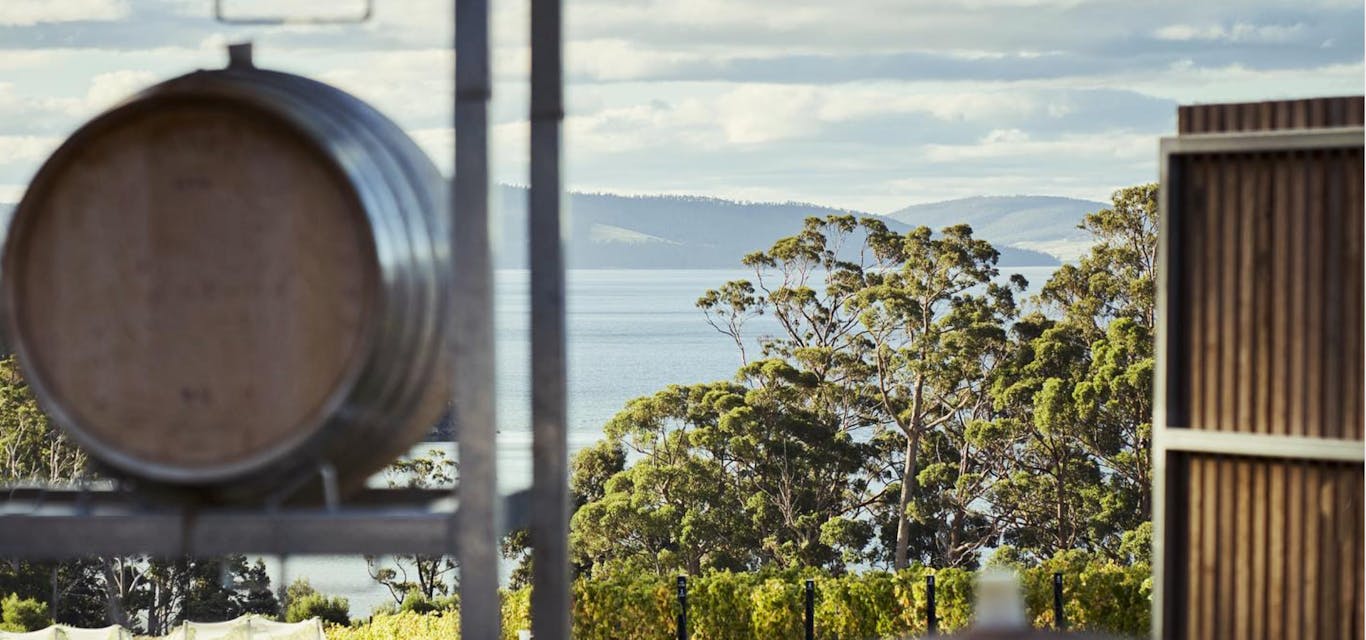 Water and island views at Mewstone's cellar door Water and island views at Mewstone's cellar door