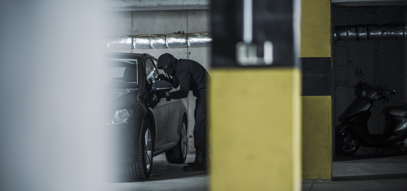 Car theft in car park