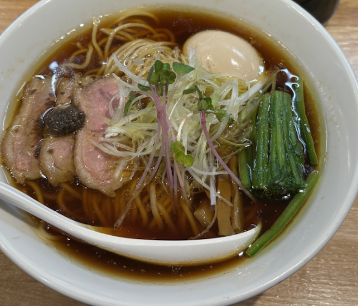 A bowl of duck ramen in Japan