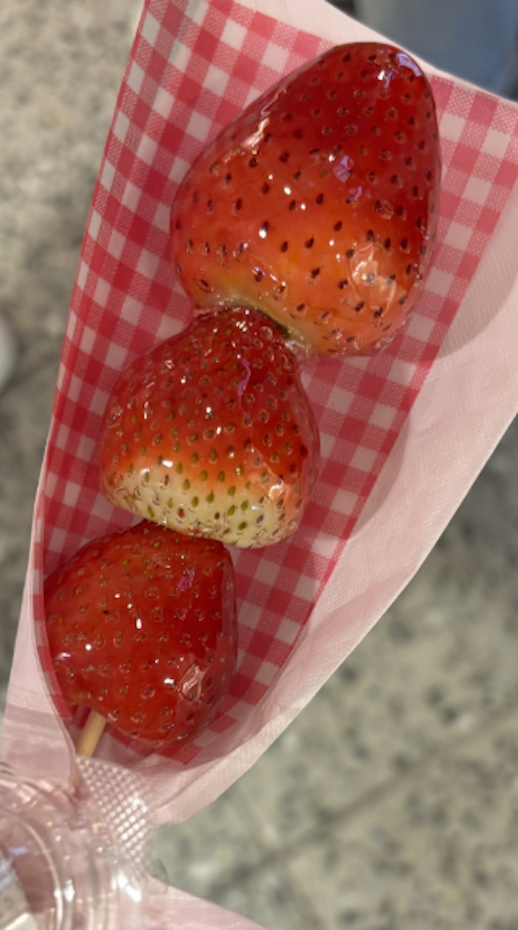 Strawberry candied fruit in Japan
