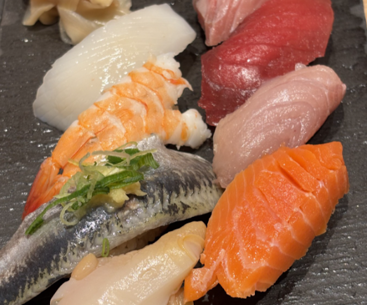 A plate of nigiri in Japan