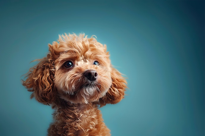 Brown toy poodle