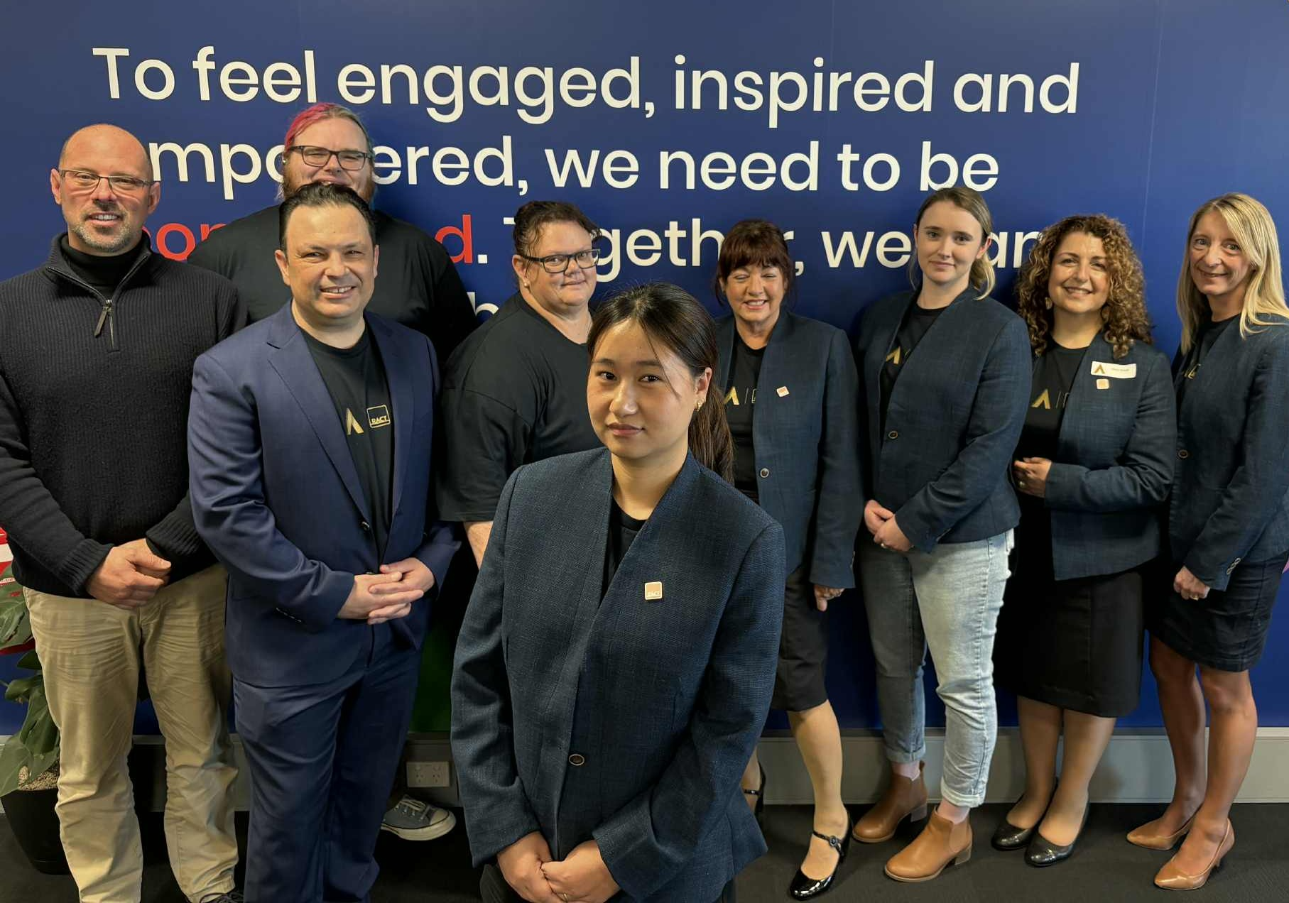 The Academy team with Customer Service Consultant Sarika Bal in the foreground, one of the first Group Operations staff to attend the Academy. 