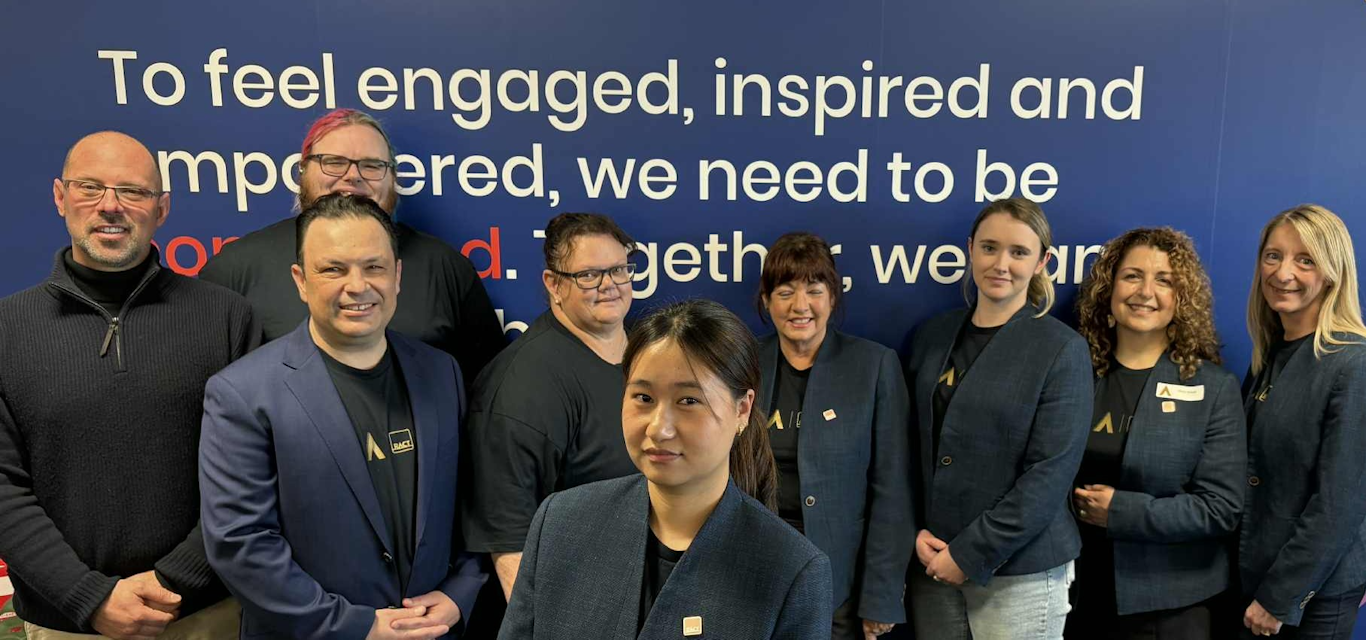The Academy team with Customer Service Consultant Sarika Bal in the foreground, one of the first Group Operations staff to attend the Academy.