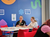 Parents and students participating the youth road safety education program.