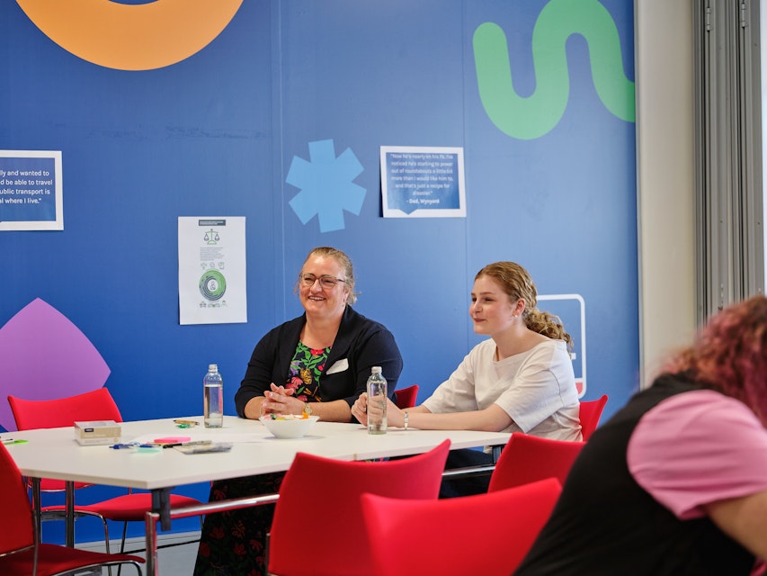 Parents and students participating the youth road safety education program.