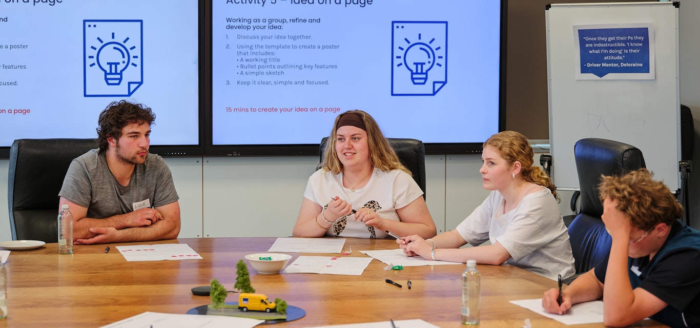 Learner drivers share their experiences at the event.