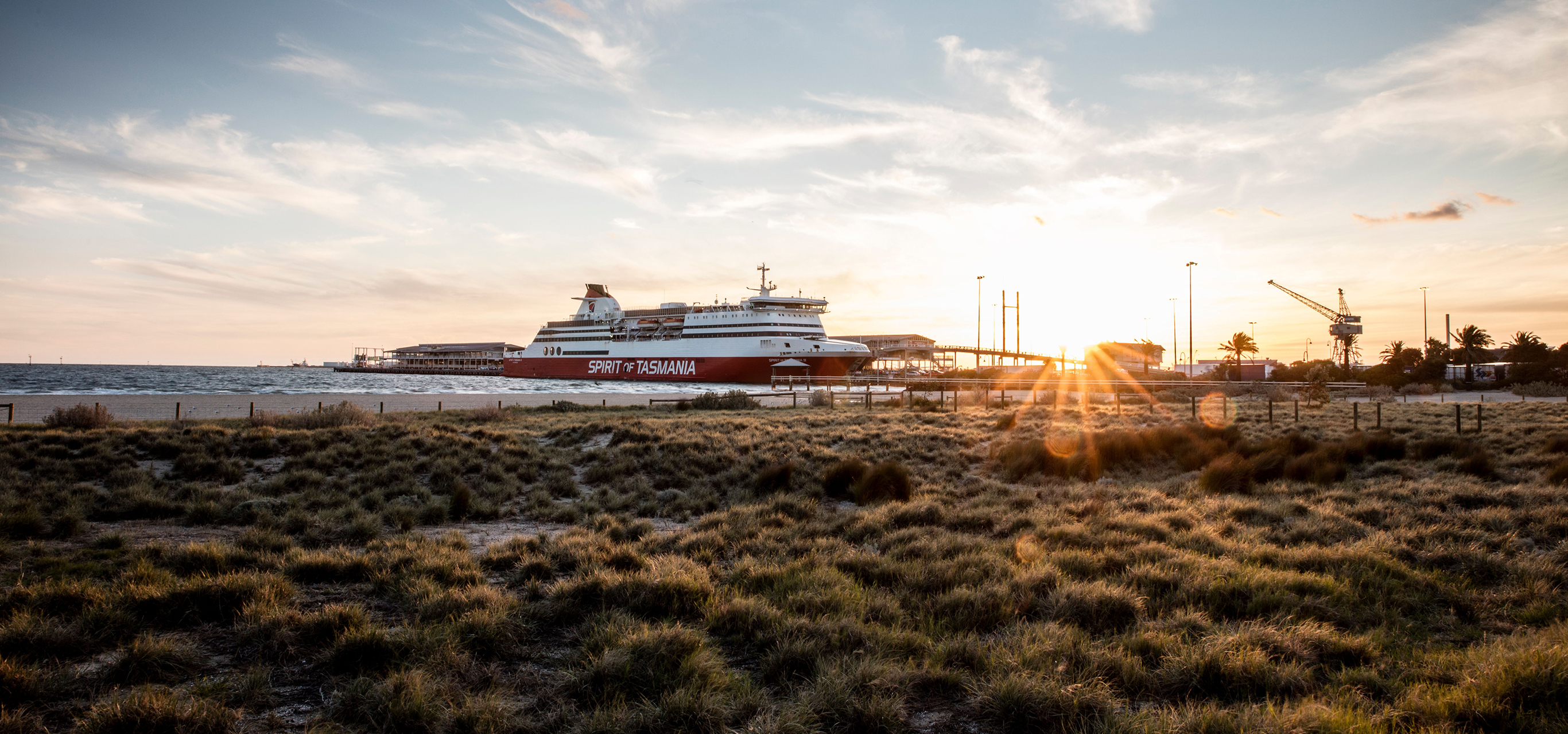 The Spirit of Tasmania arrives in Devonport around 6am