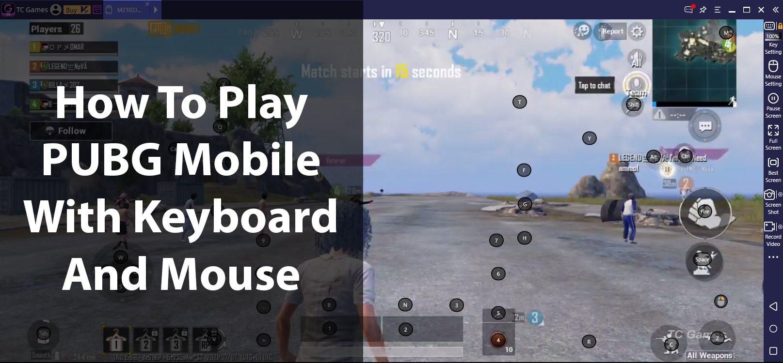 How To Play Pubg Mobile With Keyboard And Mouse Android Binary Pakistan