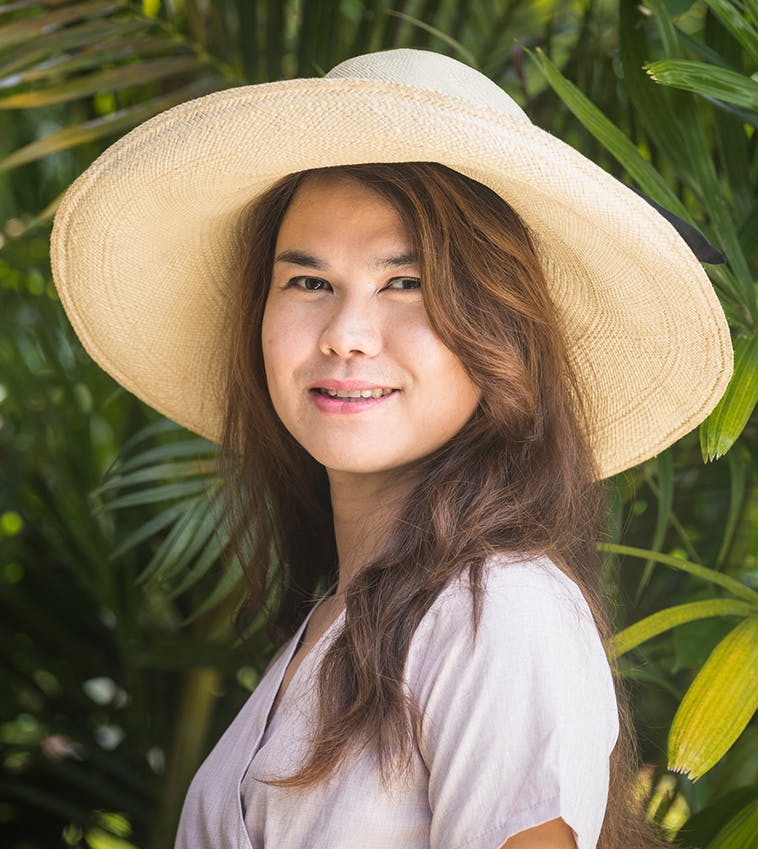 patient smiling after her recovery therapy for gender affirmation surgery in San Francisco