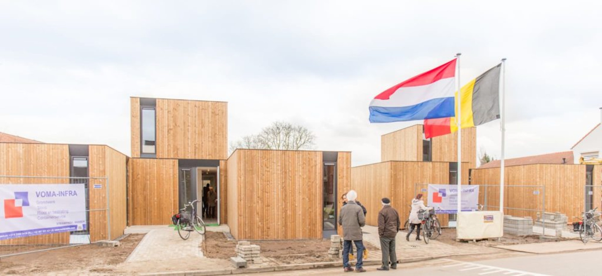 Skilpod realisatie woningen - houten exterieur