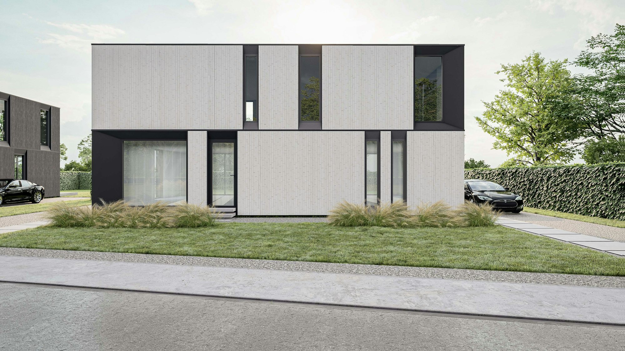Nieuwbouw houtskelet Genk Kastertstraat woningen 3 en 4