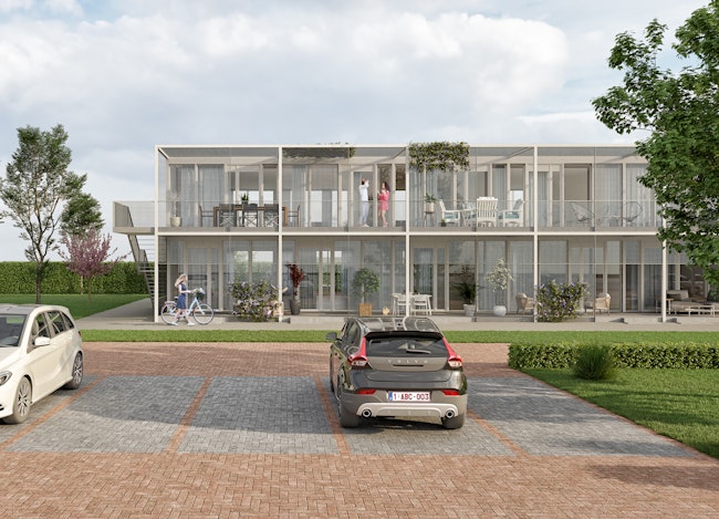 Skilpod prefab houtskelet stapelbouw, appartementen tot 5 verdiepingen hoog