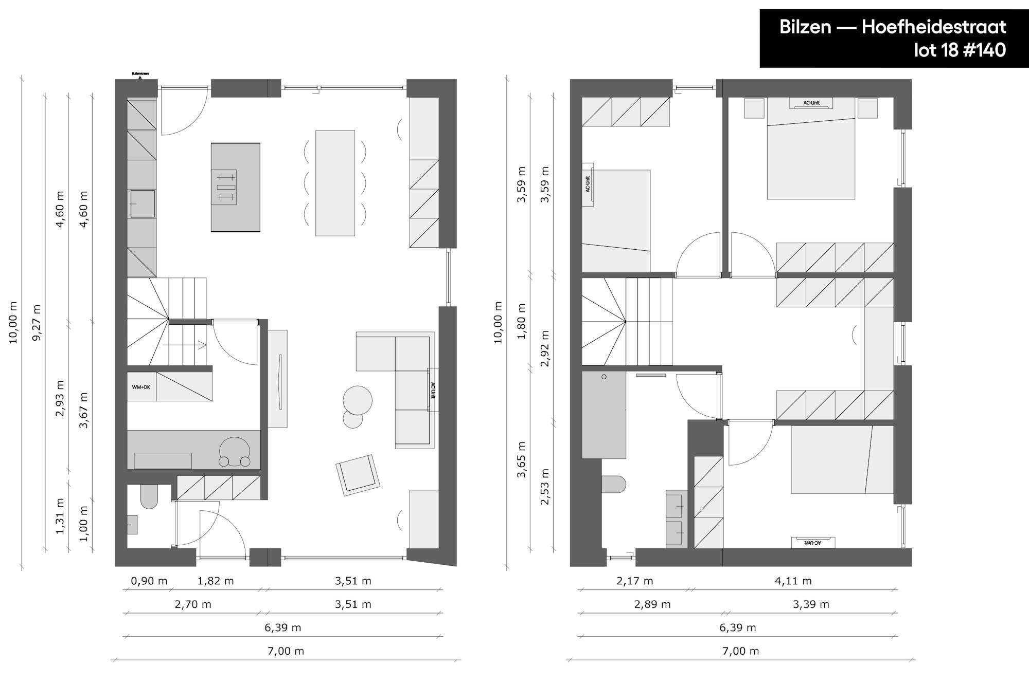 Skilpod nieuwbouwproject Bilzen Hoefheidestraat plan