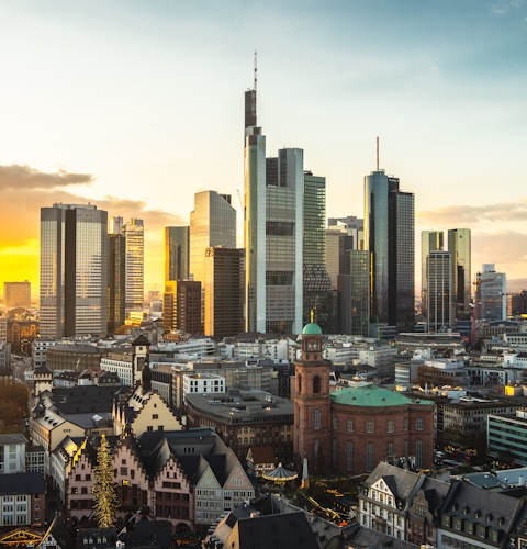 View of the Frankfurt Skyline
