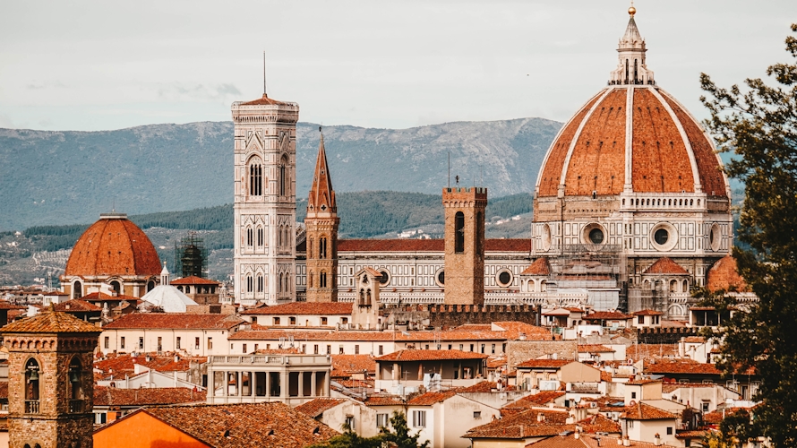 Picture of a rooftop view in Florence, Italy. 