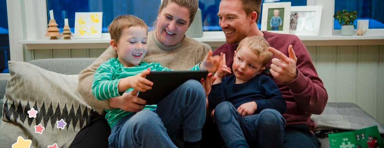 A happy family solves math problems
