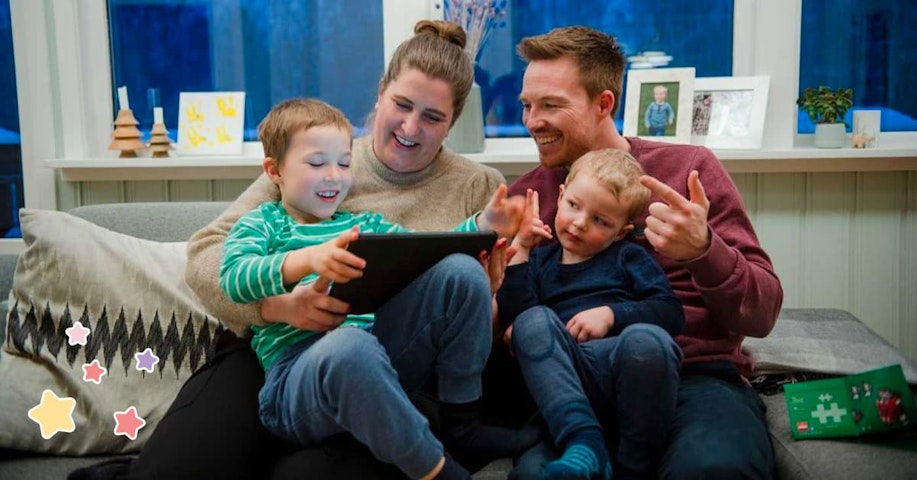 A happy family solves math problems