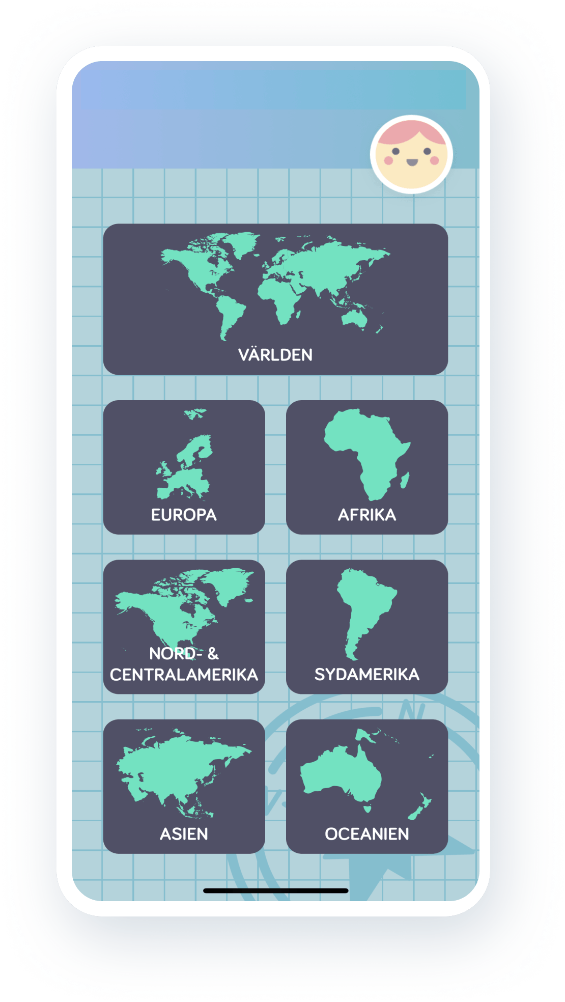 Albert geo app screen 1