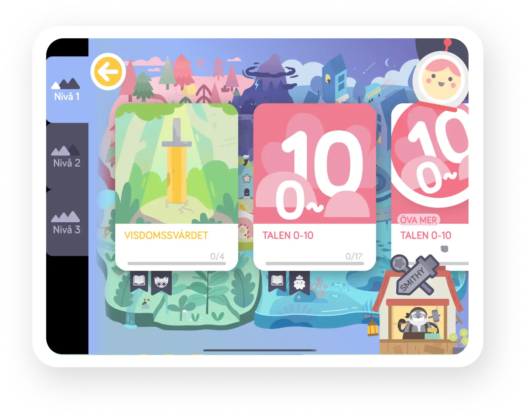 Albert Junior app math subject screen 2