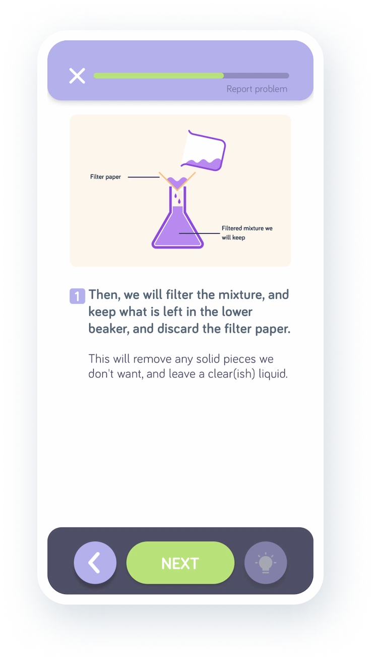 Albert Teen app biology subject screen 2
