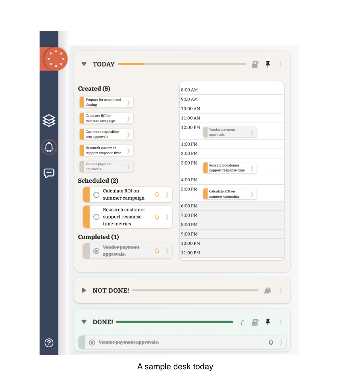screenshot of untasked today view