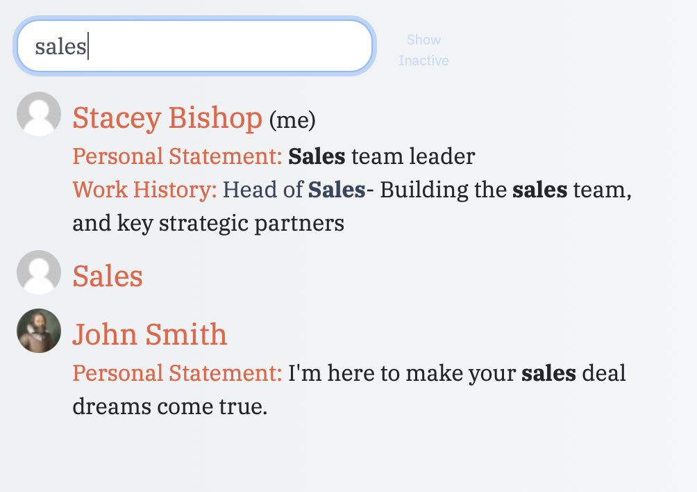 untasked search by work type