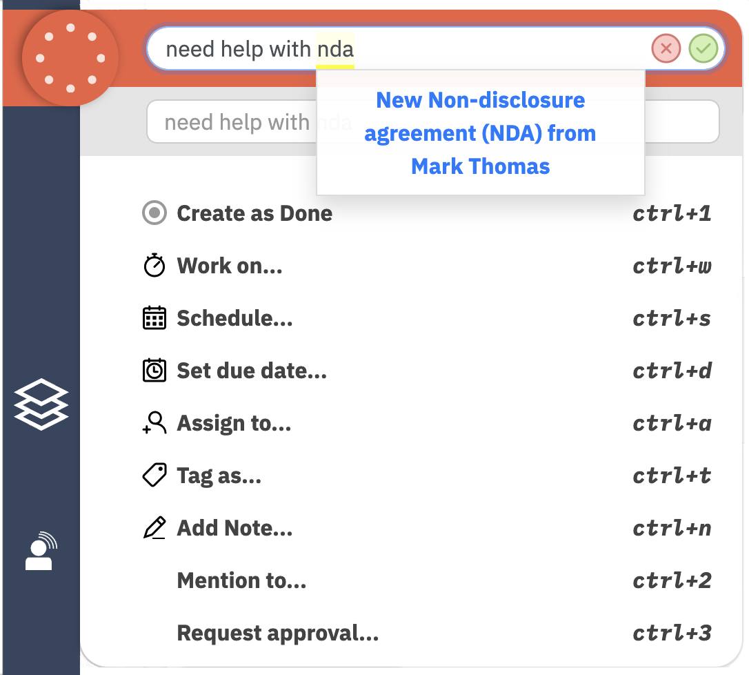 Trigger a capability directly from task editor