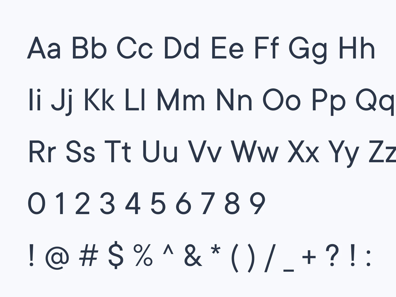 A visualisation of all characters in the TT Commons typeface.