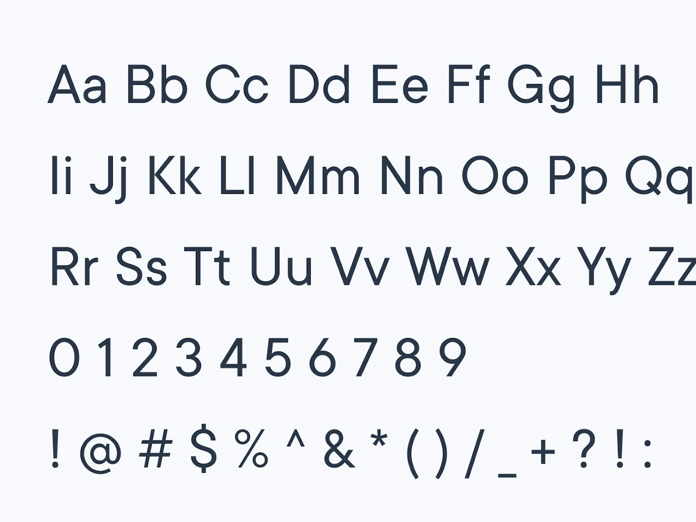 A visualisation of all characters in the TT Commons typeface.