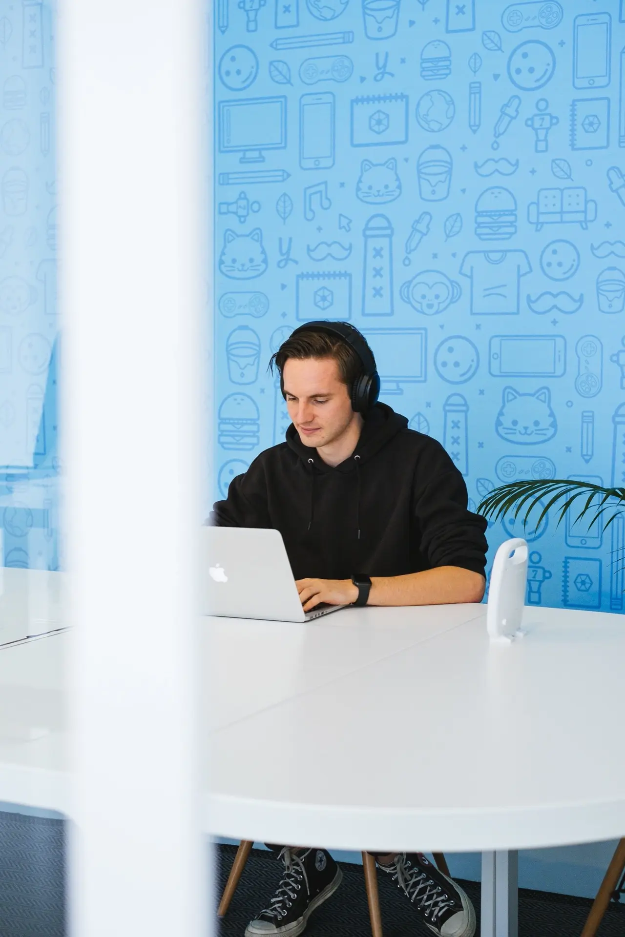 Person working in the meeting room